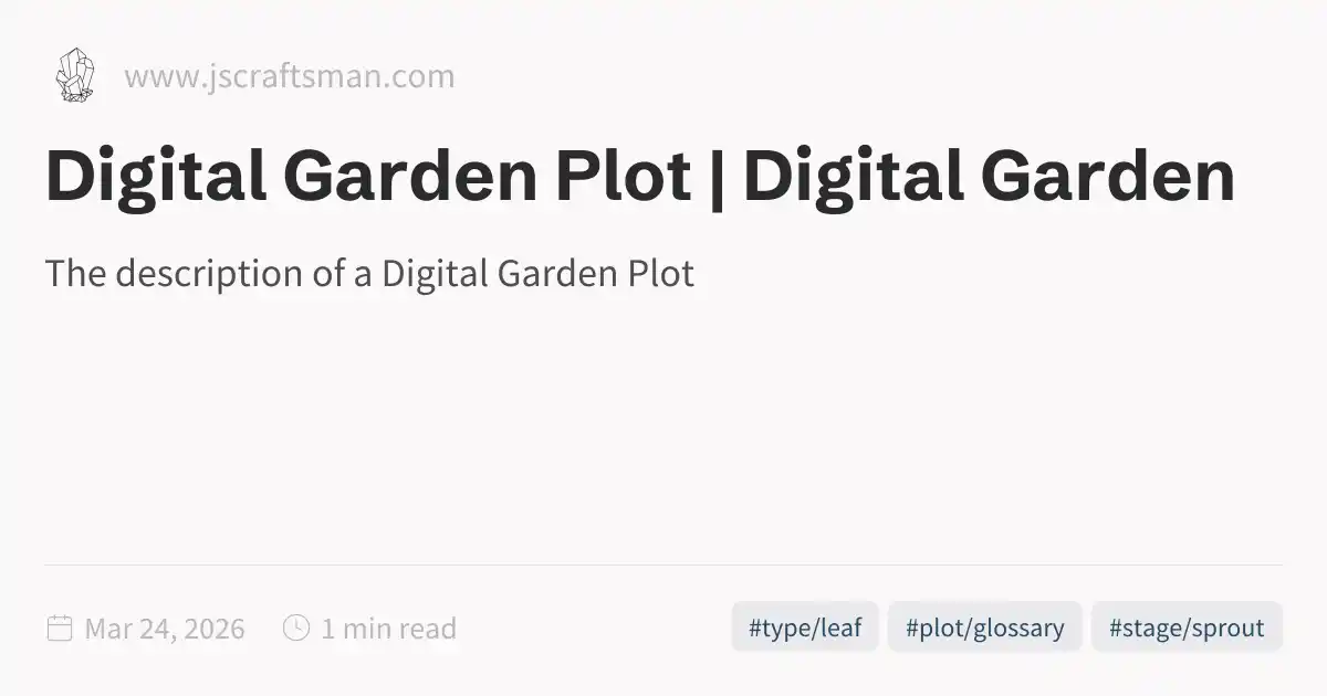 Digital Garden Plot | Digital Garden